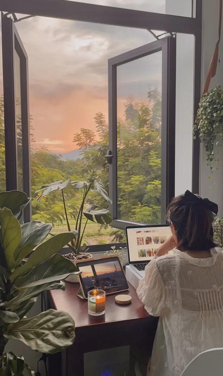 Warm-toned living area with intentional spacing between objects